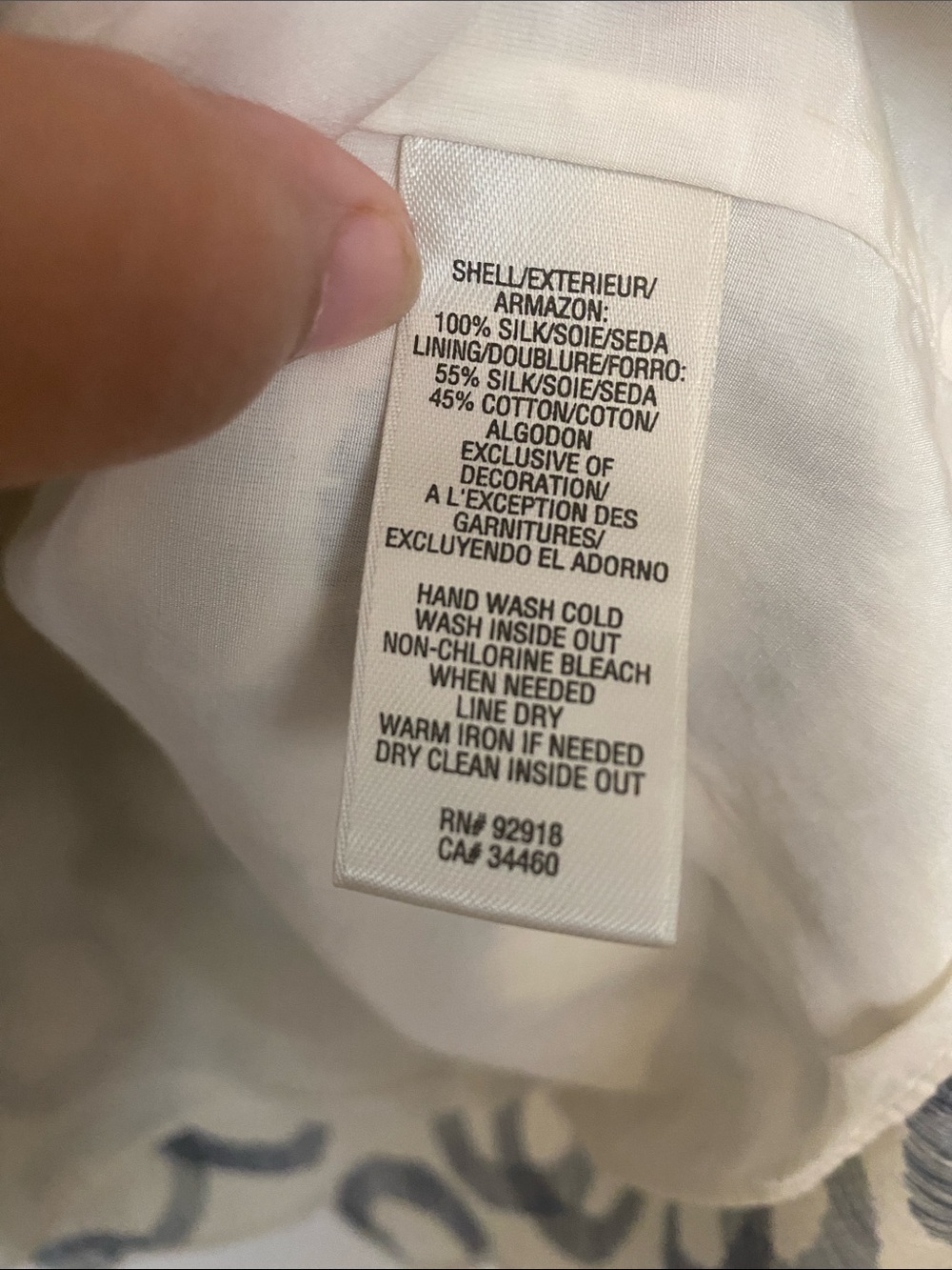 Juicy Couture Silk Navy Circle-Print Cream Dress - Picture 7 of 7